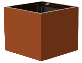 bison terracoper powder coat aluminum cube