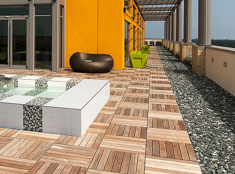 bison deck cube trays with architectural rock