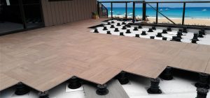 pedestals on roof pavers installation example
